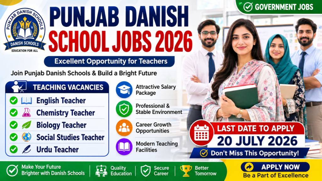 Punjab Danish School Jobs 2026