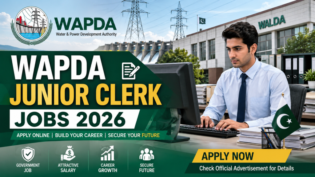 WAPDA Junior Clerk Jobs 2026