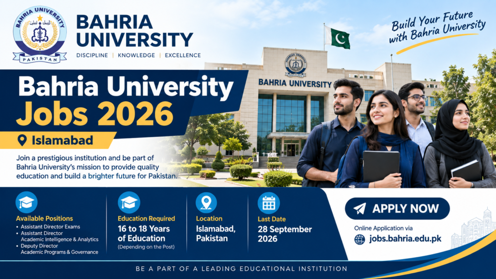 Bahria University Jobs 2026